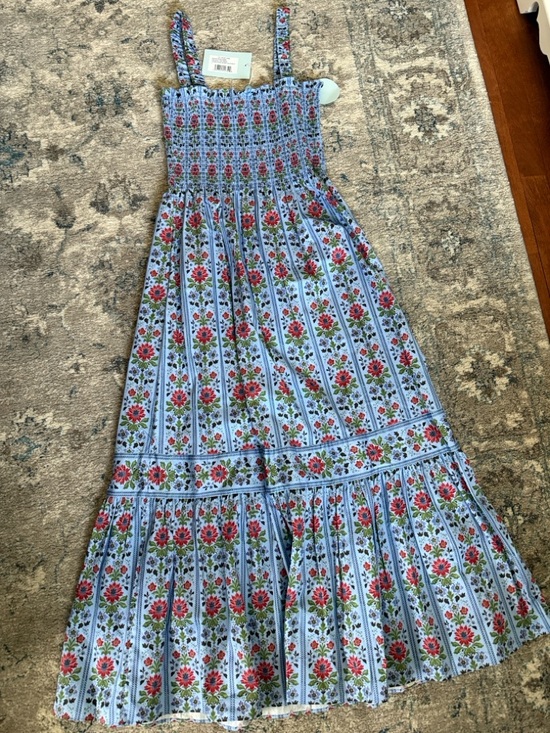 Hill House Dresses & Skirts - NWT Hill House Anjuli Nap Dress in Floral Block Stripe Blue Multi